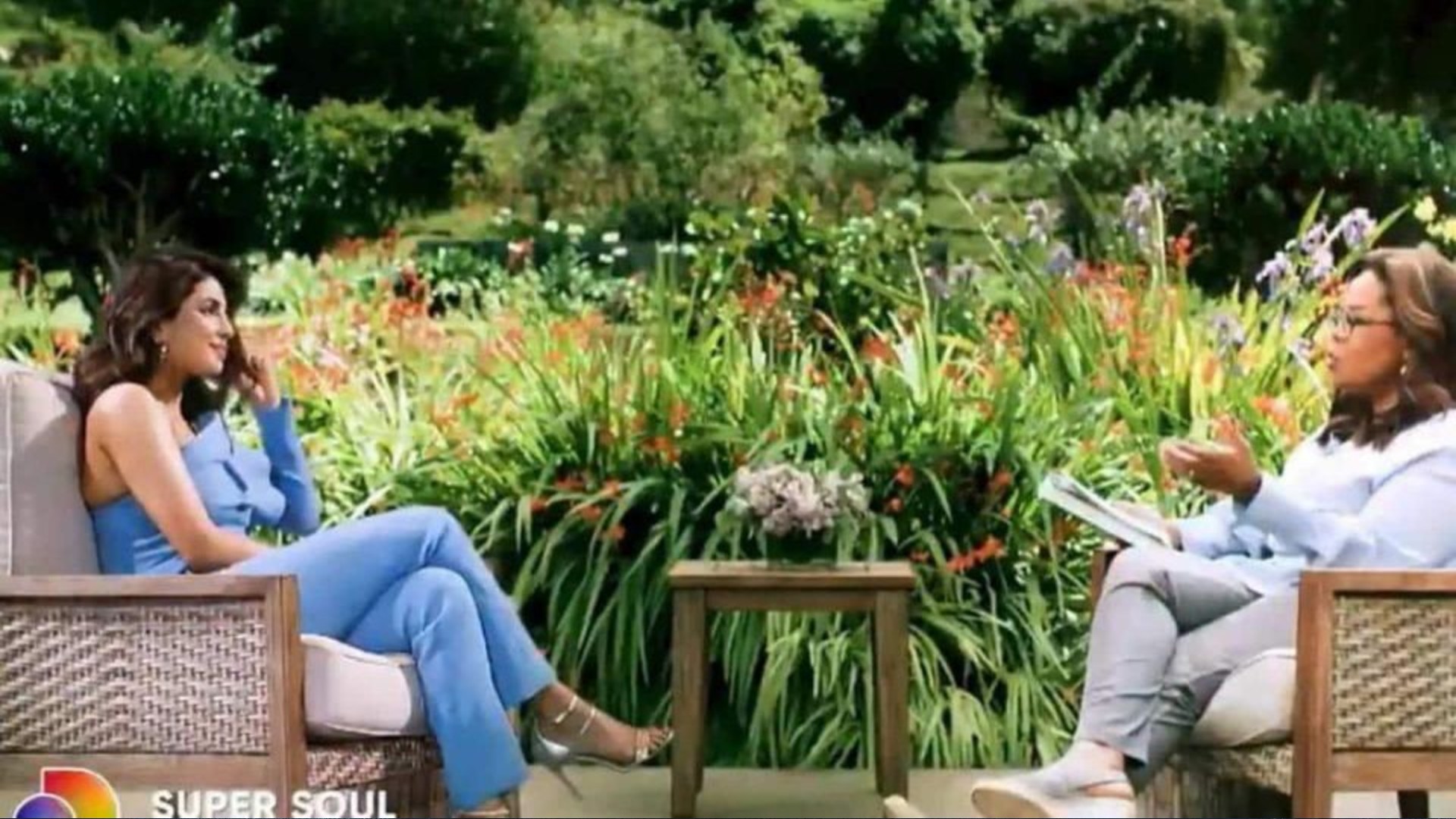 Priyanka Chopra’s Powder Blue Jumpsuit for Oprah Winfrey Interview