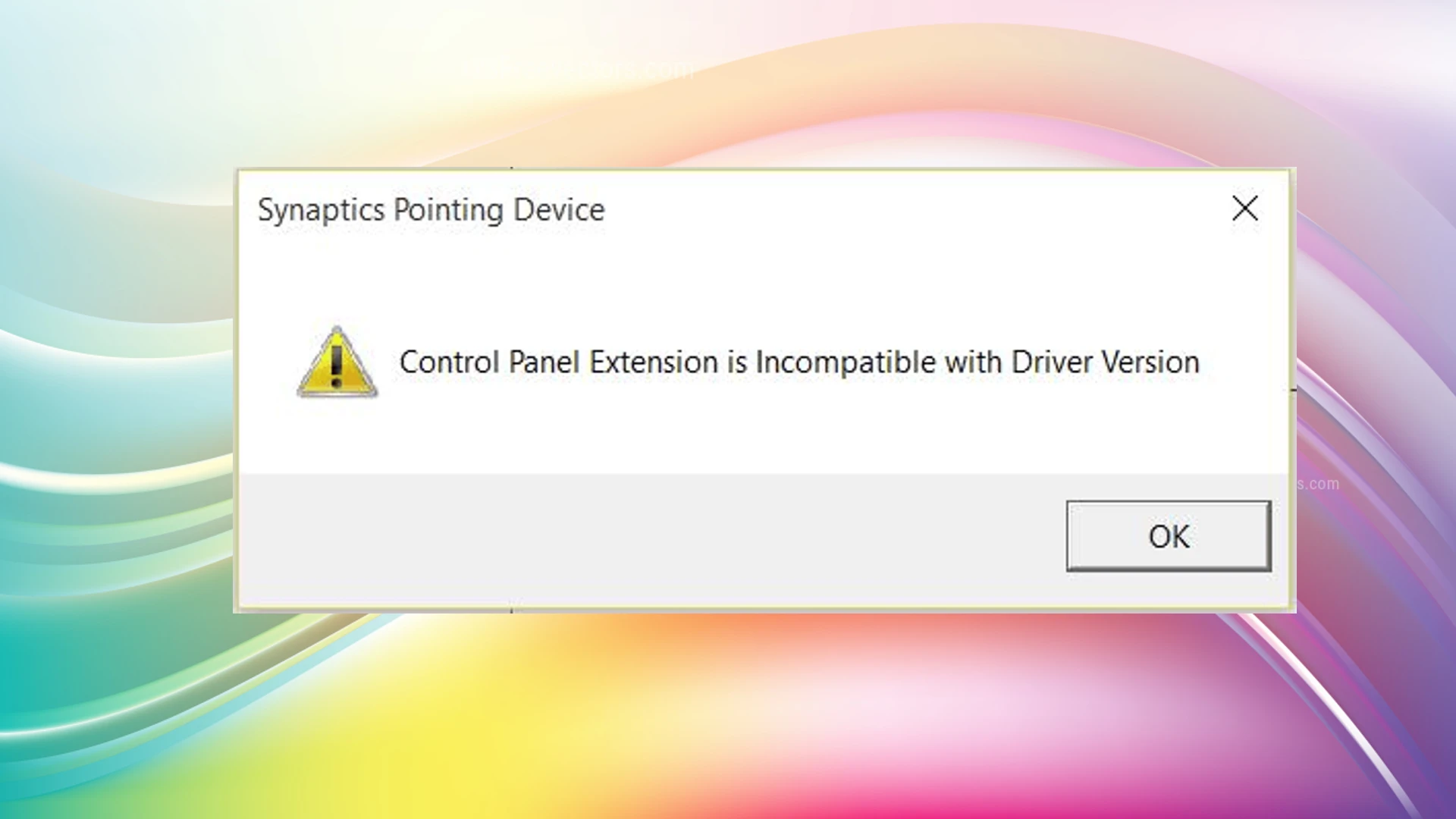 Control Panel Extension is Incompatible with Driver Version