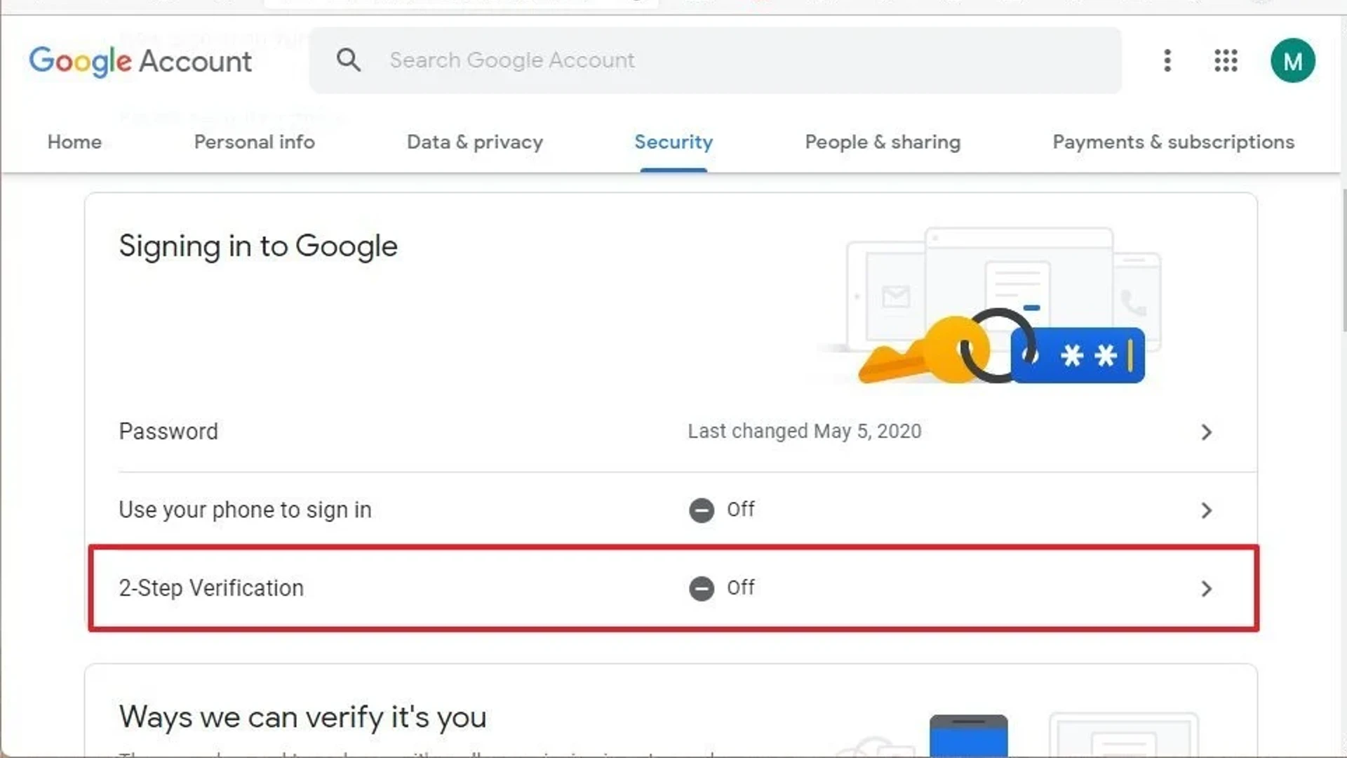 How to set up Two-factor authentication (2FA) for Gmail in Outlook
